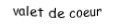 Je suis une carte. Je suis entre le dix et le dame, je suis rouge mais pas de carreau.